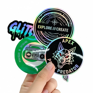 Etiqueta Holográfica de Alta Calidad, Etiqueta Adhesiva Láser 3D Personalizada <span class=keywords><strong>para</strong></span> Cosméticos, Bebidas, Compras, Etiqueta con Logotipo Holográfico - Product Image 2