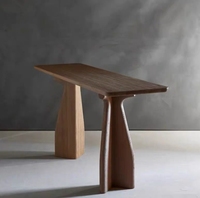 Table d'entrée en bois massif de luxe léger Table d'appoint étroite/Table d'extrémité/Table de couloir pour le salon Table de fort murale