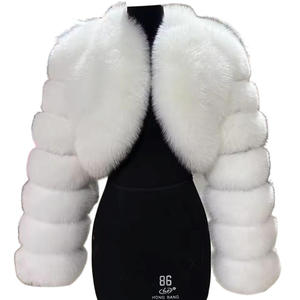 Jaket bulu palsu wanita, mantel wanita bulu palsu tebal hangat dipotong dengan gelembung gaya pendek - Product Image 3