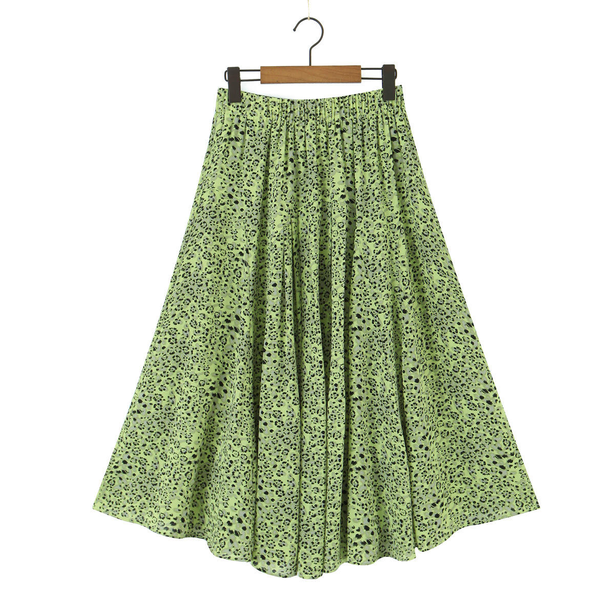 Jupe verte à taille élastique