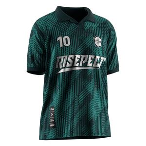 Camiseta de Fútbol Personalizable con Cuello Polo de un Solo Botón, Tejido Transpirable y Acabado de Secado Rápido, Ideal para Entrenamientos - Product Image 5