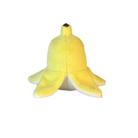 Peluche de plátano de la serie Babywolf Fruit, pequeño llavero de peluche con forma de plátano