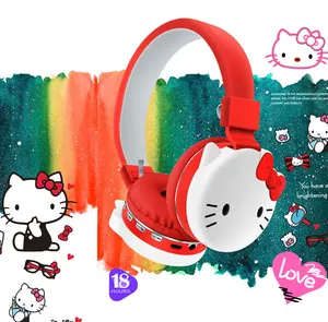 Hot Selling HK Cat Wireless Headphones Animation Ladies Gift Headphones Earplugs Long Battery Life Gift Box Packaging Headphones