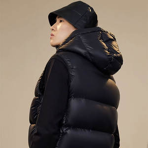 Black Shine <span class=keywords><strong>sans</strong></span> manches dame équestre vers le bas gilet utilitaire unisexe équitation bouffant gilet femmes gilets gilets avec cordon de serrage capuche - Product Image 4