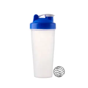 Promotional BPA free Customized GYM joy shaker drink water bottle clear plastic protein shaker cup for sports, Yoga