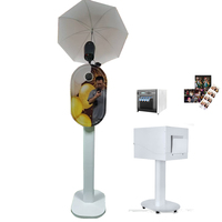 Nouvelle Cabine Photo Portable Tactile 15,6 Pouces Effet Miroir pour Fêtes, Coque de Cabine Photo DSLR avec Flash et Support d'Imprimante