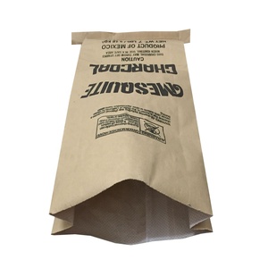 Sacs en papier multicouches de 25 kg pour emballage de charbon de bois, avec logo imprimé, pour l'exportation internationale en vrac de briquettes de bois - Product Image 2