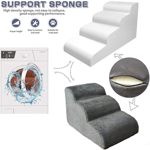 <span class=keywords><strong>Rampe</strong></span> amovible lavable <span class=keywords><strong>pour</strong></span> animaux domestiques, accessoire <span class=keywords><strong>pour</strong></span> chiens et chats, marches <span class=keywords><strong>pour</strong></span> <span class=keywords><strong>maison</strong></span>, petits chiots et chatons, 3/4 niveaux - Product Image 4
