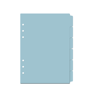 Classeurs A5 en plastique PP avec 6 intercalaires à onglets, couleur Morandi, personnalisables en couleur et logo, pour agenda Filofax