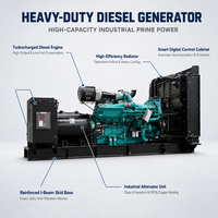 Groupe électrogène diesel SinoShine de type ouvert avec AVR pour l'alimentation de secours des installations industrielles