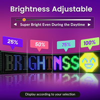 Panneaux LED programmables USB 5V pour publicité défilante, contrôle par application, yeux de démon pour voiture, panneau d'affichage flexible programmable