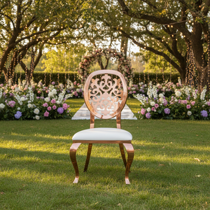Chaise d'événement de luxe en acier inoxydable sculpté pour <span class=keywords><strong>location</strong></span> de banquets de <span class=keywords><strong>mariage</strong></span> et sièges commerciaux - Product Image 4