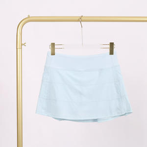 Jupe de sport <span class=keywords><strong>LULU</strong></span> Empire taille empire à trois plis, deux-en-un, anti-exposition, élastique et respirante pour femme, toutes saisons - Product Image 6