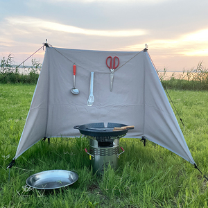 <span class=keywords><strong>Tenda</strong></span> singola in tela di cotone 1-2 persone per esterni pieghevole Privacy schermo quattro stagioni parabrezza per spiaggia campeggio Windbreak Stock - Product Image 1