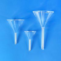 Entonnoir en verre transparent 60mm 75mm 90mm 120mm laboratoire école science borosilicate 3.3