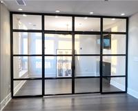 Portes en fer, portes intérieures en acier avec cadre en verre, portes françaises style Crittall