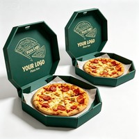 Boîte d'emballage pour restauration rapide avec logo personnalisé, boîte à pizza avec trous de ventilation pour la livraison à emporter