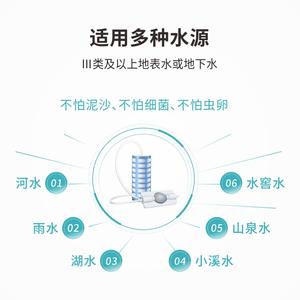 Filtre à eau portable Pureeasy PF721 pour extérieur, purificateur à membrane céramique 2 étapes pour la randonnée, le camping et les situations d'urgence - Product Image 2