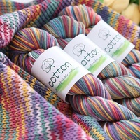 High Quality Super Soft 4ply 50g 100% Cotton Mixed Color Fancy Hand Knitting Yarn