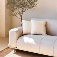Italienisches Sofa Leichtes Luxus Silikon Leder Elfenbein Sofas Couch Tech Stoff Modernes Stoffs ofa Für Wohnzimmer möbel