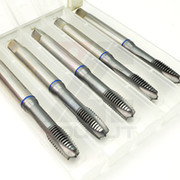 Tap Spiral Point TiCN Coated HSSE M3*0.35-M10*1.25 Standar DIN untuk Baja Tahan Karat Lubang Tembus
