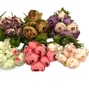 Ramo de flores de seda, peonías artificiales Vintage para decoración de hogar <span class=keywords><strong>y</strong></span> boda - Product Image 5