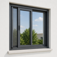 Maßgefertigte Aluminium-Schiebefenster Energieeffizient AS2047 Gehärtetes Glas Hurrikan-Zertifizierung Aluminium-Schiebefenster