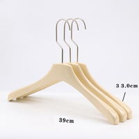 Heavy Duty personnalisé marque pas cher enfants cintre en bois femmes enfants Premium or crochet pince à manteau blanc cintres en bois pour vêtements