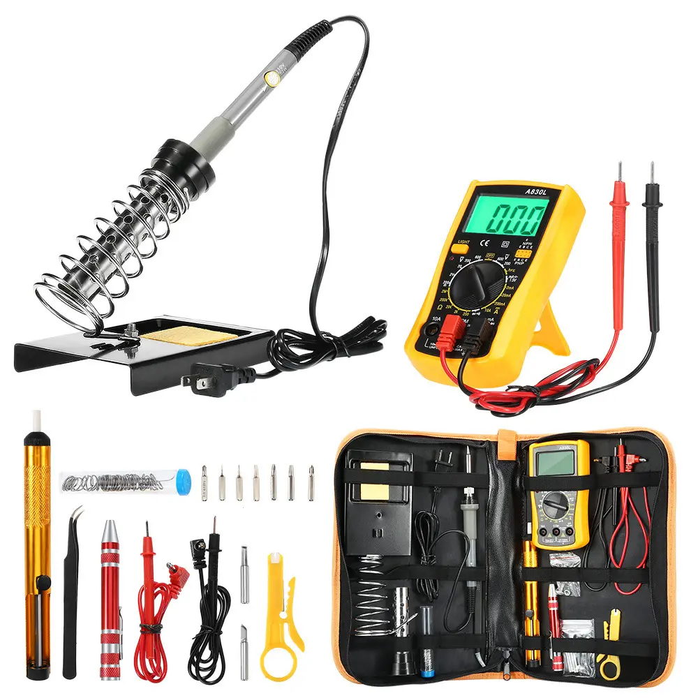 60W electric soldering iron welding with adjustable temperature control tool portable multimeter maintenance tool