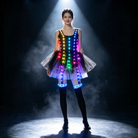 Robe tutu LED, tulle lumineux, costume de ballet pour femmes, tenue de scène, danse de nuit, rave, carnaval, festival, performance