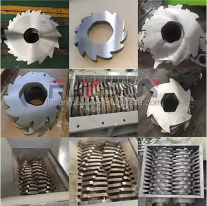 Grand déchiqueteur commercial à double arbre Machine de traitement des déchets robuste pour sac tissé de meulage de déchets de coton polyester plastique - Product Image 4