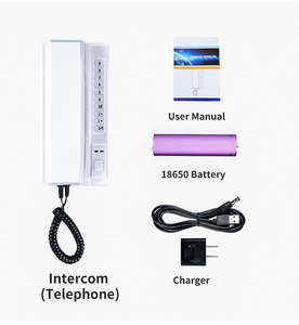 Système de visiophone <span class=keywords><strong>sans</strong></span> <span class=keywords><strong>fil</strong></span> à batterie avec combiné, communication bidirectionnelle, matériau ABS, installation facile, garantie de 2 ans - Product Image 2