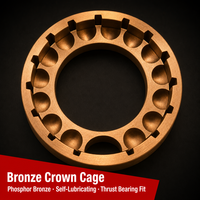 Cage de roulement métallique estampée sur mesure de précision, type couronne à ruban, en acier, laiton, bronze, OEM