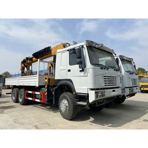รถบรรทุกติดเครน Howo 6x6 12 ตัน 14 ตัน แบบบูมยืดได้ พร้อมเครื่องยนต์ดีเซล เกียร์ธรรมดา ใหม่ พร้อมหัวเจาะ - Product Image 1
