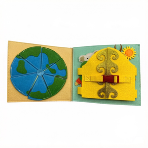 <span class=keywords><strong>Livre</strong></span> sensoriel en tissu Montessori sur le thème des animaux et de la nature, pour enfants de 4 à 12 ans, cadeau de baptême, Hebei - Product Image 3