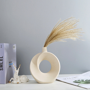 Modern Porcelain Unique Handmade Custom Nordic Creative Minimalist Ceramic <b>Vase</b> for Interior Decorations - Product Image 4