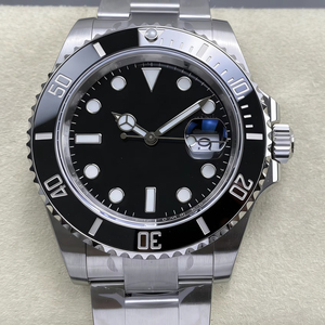 Reloj Mecánico Impermeable de Súper Calidad, 41 mm, Fábrica VS, Acero 904L, Movimiento ETA 3235, 126610, Cerámica Negra, Reloj de Buceo Hulk - Product Image 1