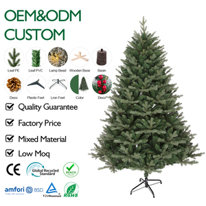UMIND Arbre de Noël <span class=keywords><strong>Artificiel</strong></span> Réaliste en PE et PVC, Branches de <span class=keywords><strong>Sapin</strong></span> Pleines et Denses, Support Métallique Pliable, Décoration de Noël - Product Image 1