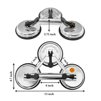 Ventouses à trois griffes robustes pour usine, ventouses universelles à vide pour verre, ventouses de levage pour verre et carrelage