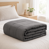 Couverture lestée personnalisable en couleur unie, avec perles de verre matelassées, pour un confort optimal