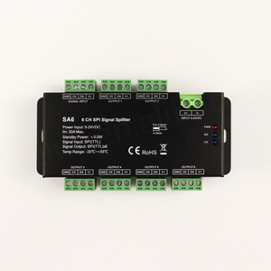 Répartiteur et amplificateur de signal SPI 6 voies SA6 SkyDance pour bandes LED adressables RGB RGBW WS2811 WS2812 DC5-24V - Product Image 1