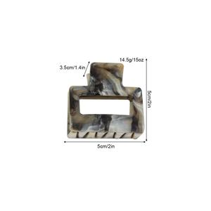 5cm carré pince en plastique transfrontalière doux dos tête épingle <span class=keywords><strong>à</strong></span> cheveux requin pince cheveux accessoires Style européen-américain fête utilisation - Product Image 4