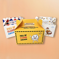 Boîte personnalisée à emporter Restaurant Snack Ailes de poulet frit Recyclable Jetable Fast Food Burger Boîtes à emporter Frites