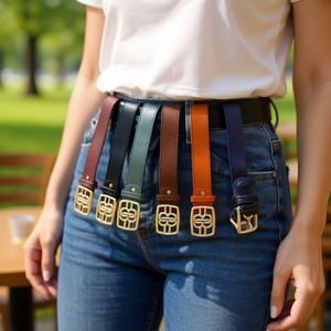 Cintura da Donna in Pelle PU con Fibbia Quadrata in Metallo, Larghezza 3,2 cm, Accessorio Moda per la Vita - Product Image 1