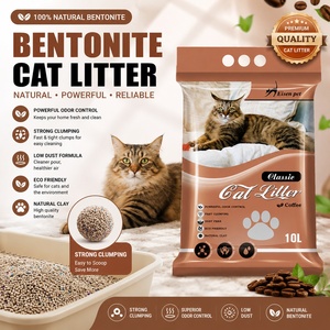 Litière pour <span class=keywords><strong>chat</strong></span> en bentonite minérale concassée de qualité supérieure <span class=keywords><strong>avec</strong></span> charbon actif, sans poussière, à agglomération rapide, hautement absorbante - Product Image 1