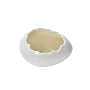 ถาดอบเซรามิกเคลือบขาวแบบไข่ สำหรับอบคัสตาร์ดไข่ อบอู๋กราตอง รูปทรงไข่ เป็นมิตรกับสิ่งแวดล้อม ใช้กับเตาอบได้ - Product Image 5