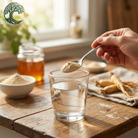 Poudre d'extrait de racine de ginseng américain sauvage de haute pureté en gros, 80 % personnalisable, qualité alimentaire, emballage en fût