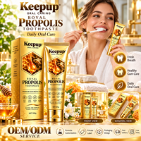 Le fabricant recommande le dentifrice blanchissant naturel à la propolis pour prévenir les caries et protéger la santé des gencives, dentifrice pour adultes