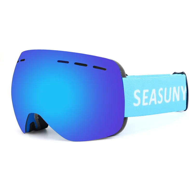 Vendita calda su misura occhiali da neve snowboard goggle cinghie elastiche sci googles per i giovani