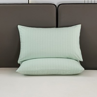 Taie d'oreiller rectangulaire en coton 95% et fibre d'argent pure à 5%, tricotée, antistatique, écologique, avec cordon de mise à la terre brodé pour la maison
